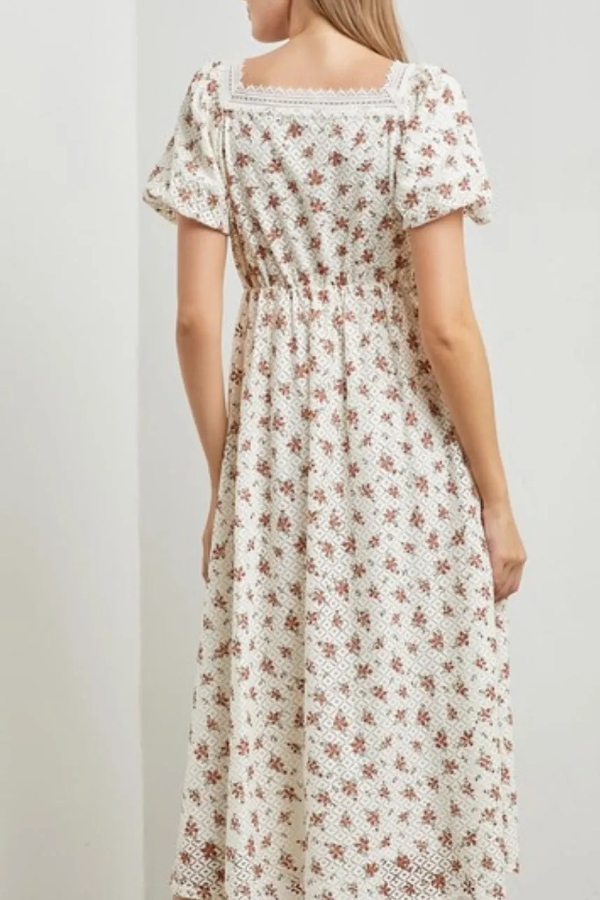 Anastasia Crochet Lace Midi Dress