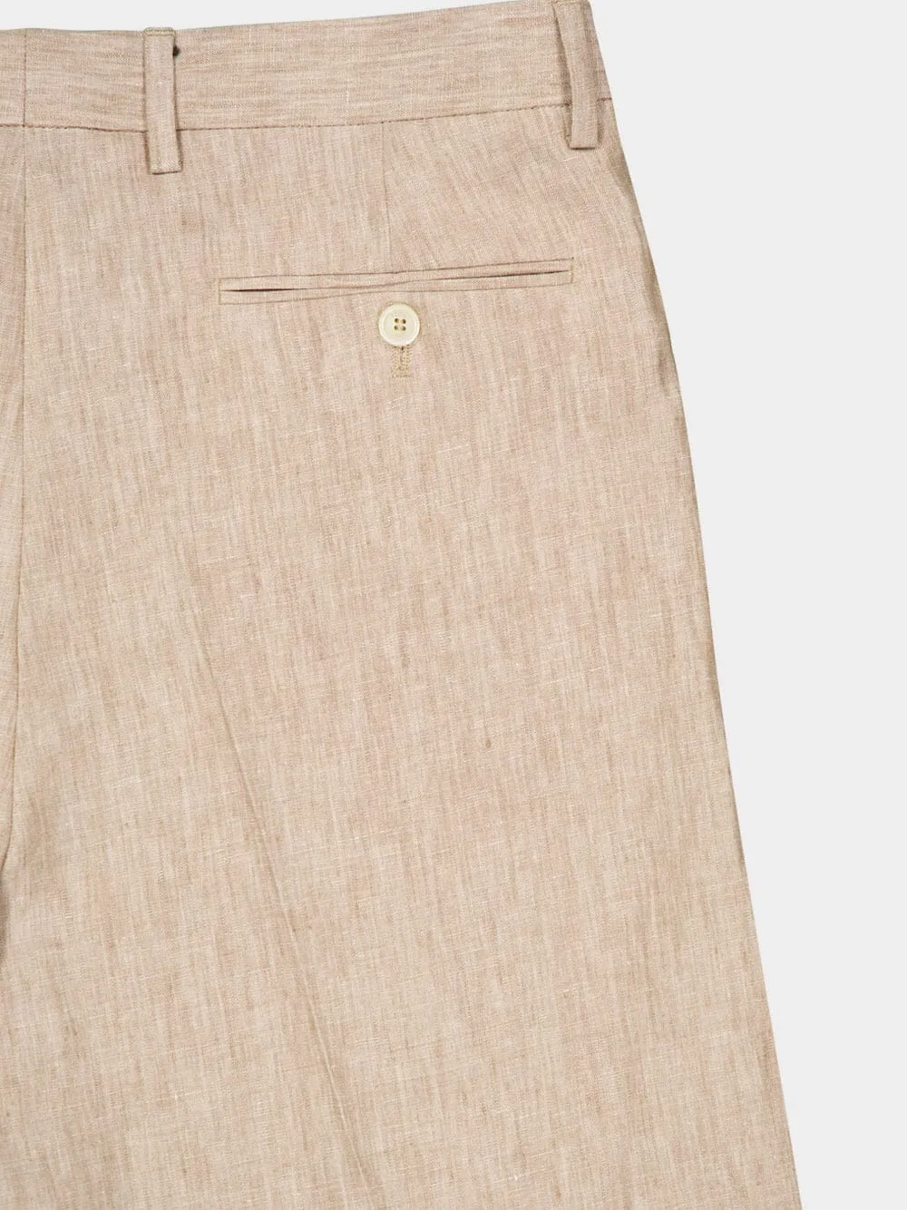 Bermuda Beige Linen Shorts