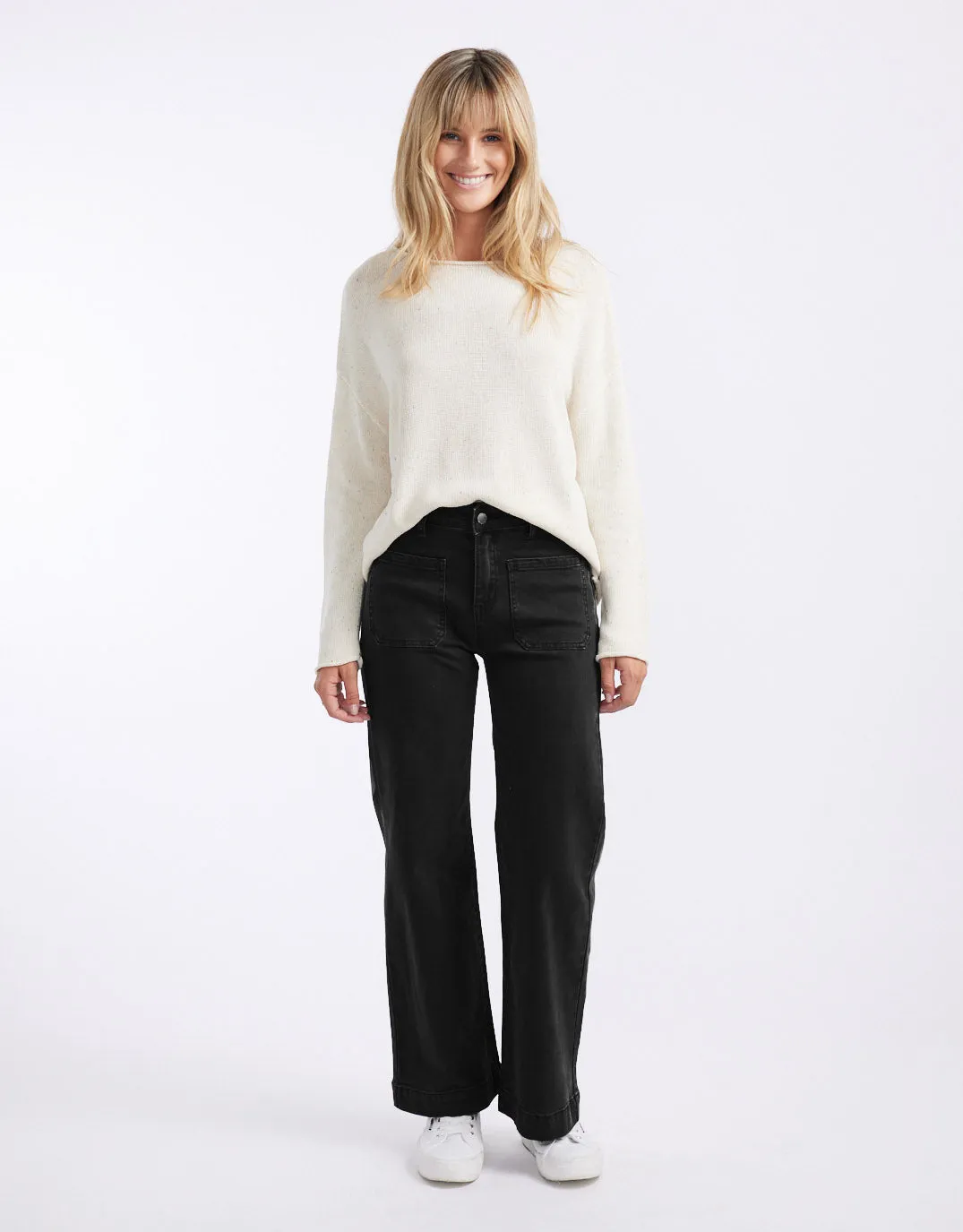 Bobbi 7/8 Denim Jeans - Black