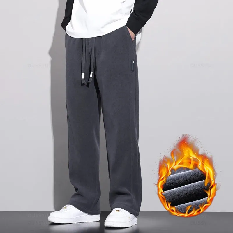 Brand Clothing Corduroy Pants Elastic Waist Sweatpants