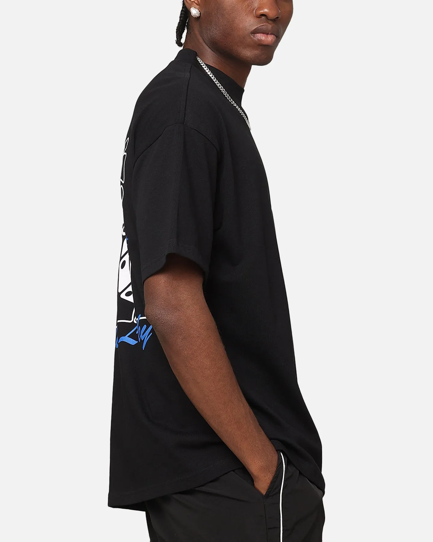 Carre Feeling Lucky Mock Neck T-Shirt Black