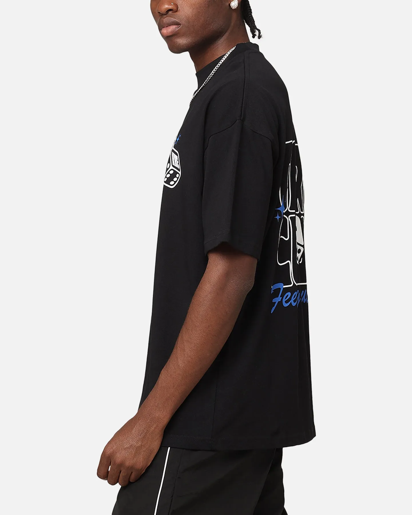 Carre Feeling Lucky Mock Neck T-Shirt Black