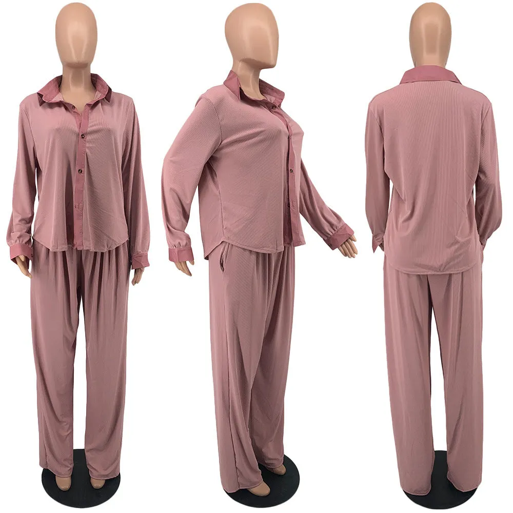 Casual loose two-piece set (without belt) AY2635