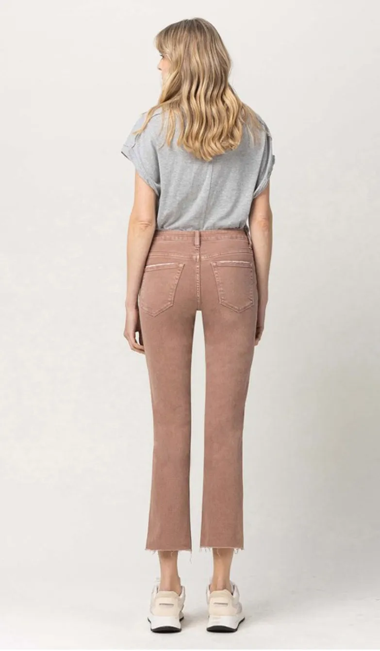 Clay Mid Rise Straight Leg Jeans