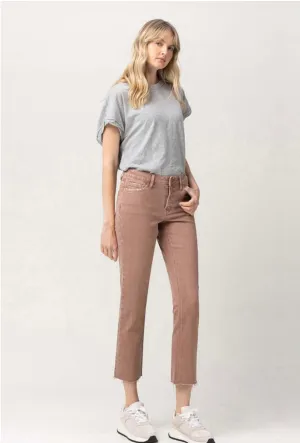Clay Mid Rise Straight Leg Jeans