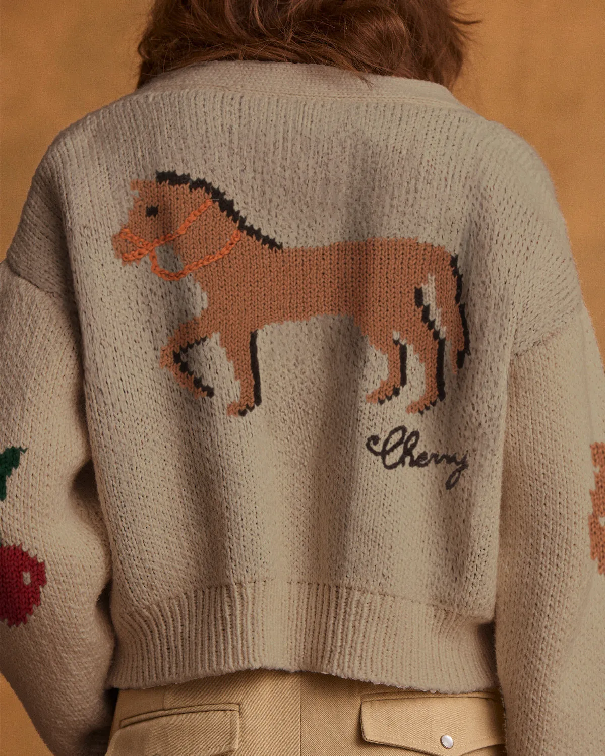 Cropped Stables Cardigan (Heather Oat)