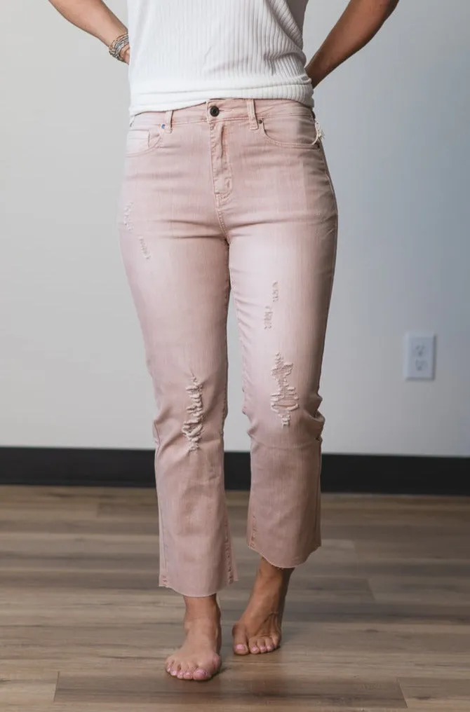 Cropped Straight Colored Denim (Grace & Lace)