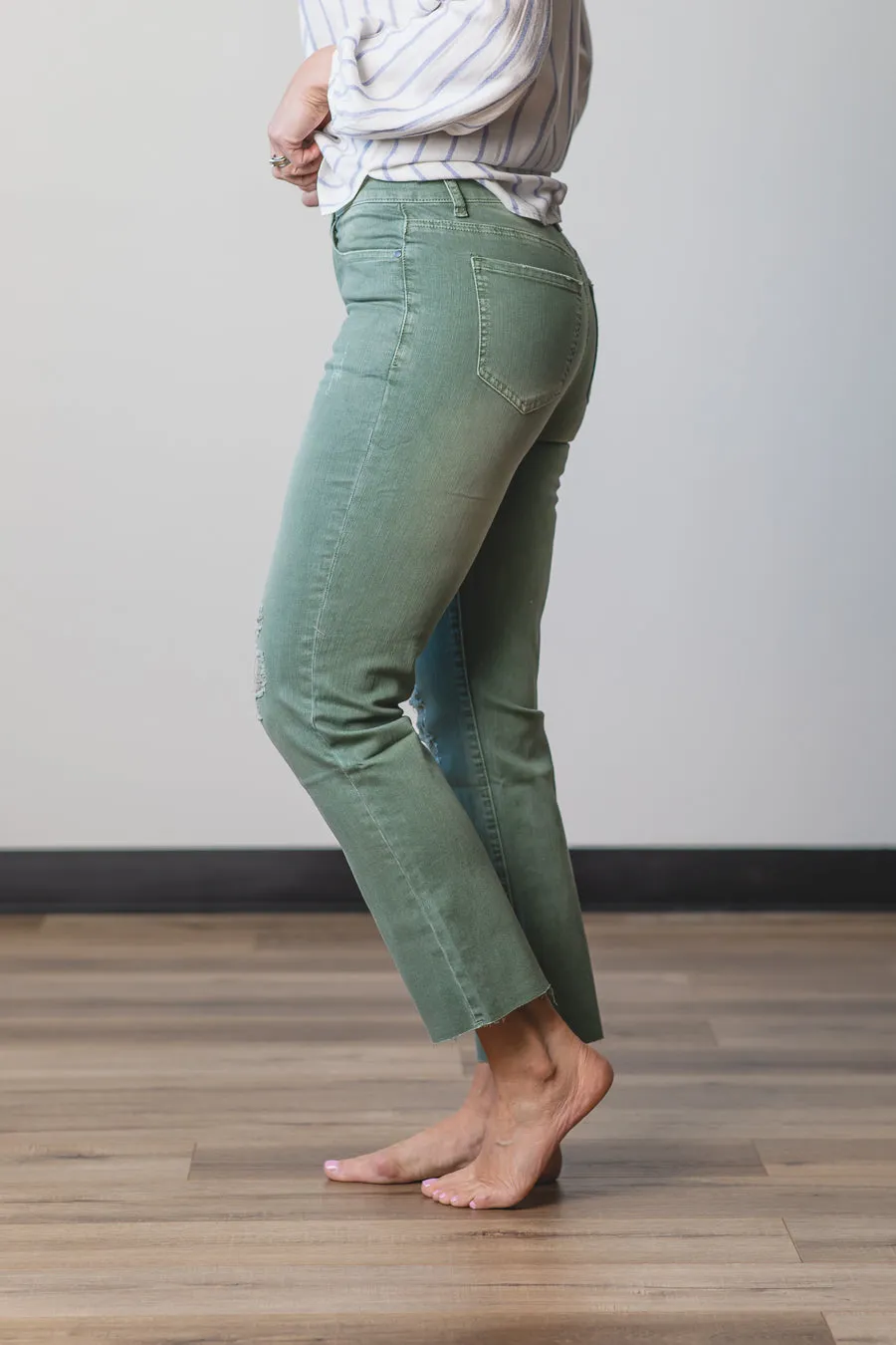 Cropped Straight Colored Denim (Grace & Lace)