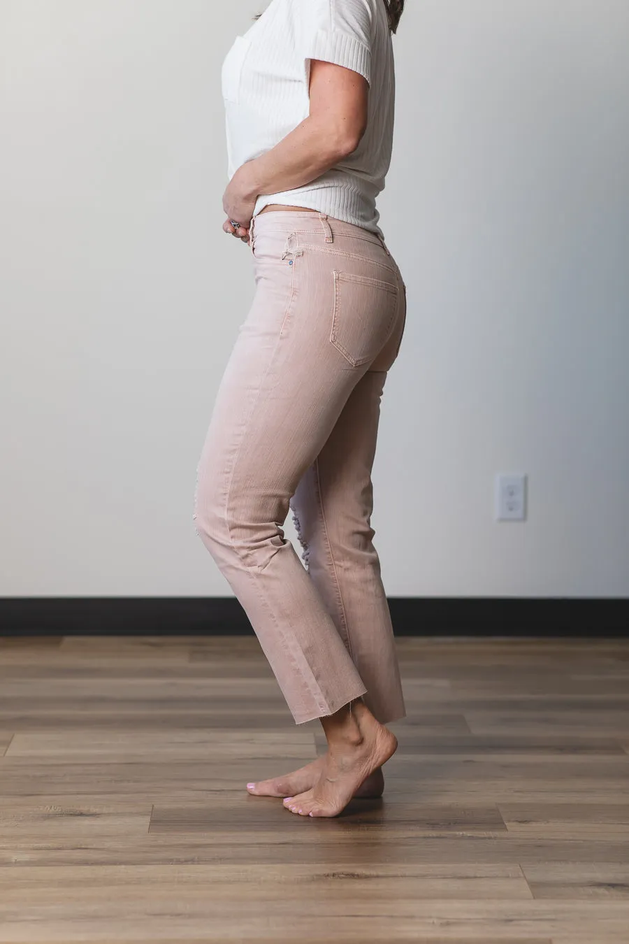 Cropped Straight Colored Denim (Grace & Lace)