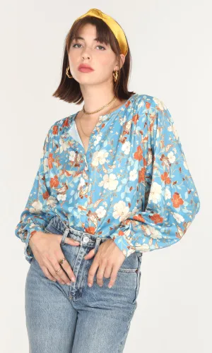 Felina Floral Button Up Blouse