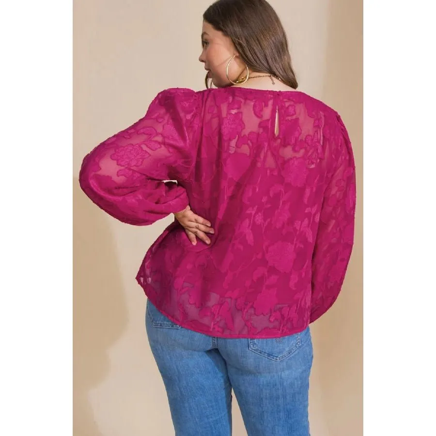 Floral Puff Sleeve Blouse