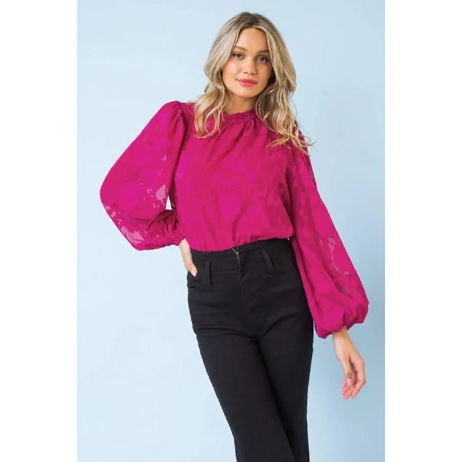 Floral Puff Sleeve Blouse