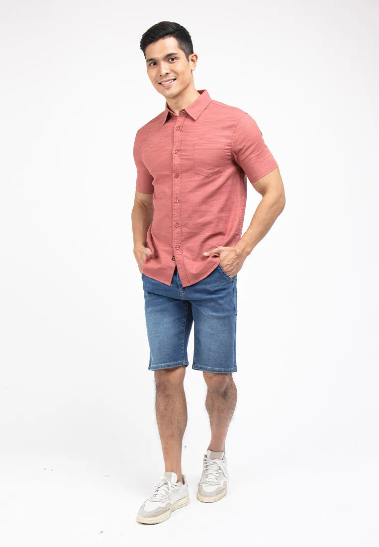 Forest Elastic Waist Stretchable Jeans Bermuda Shorts Denim Short Pants Men | Seluar Pendek Lelaki - 670210