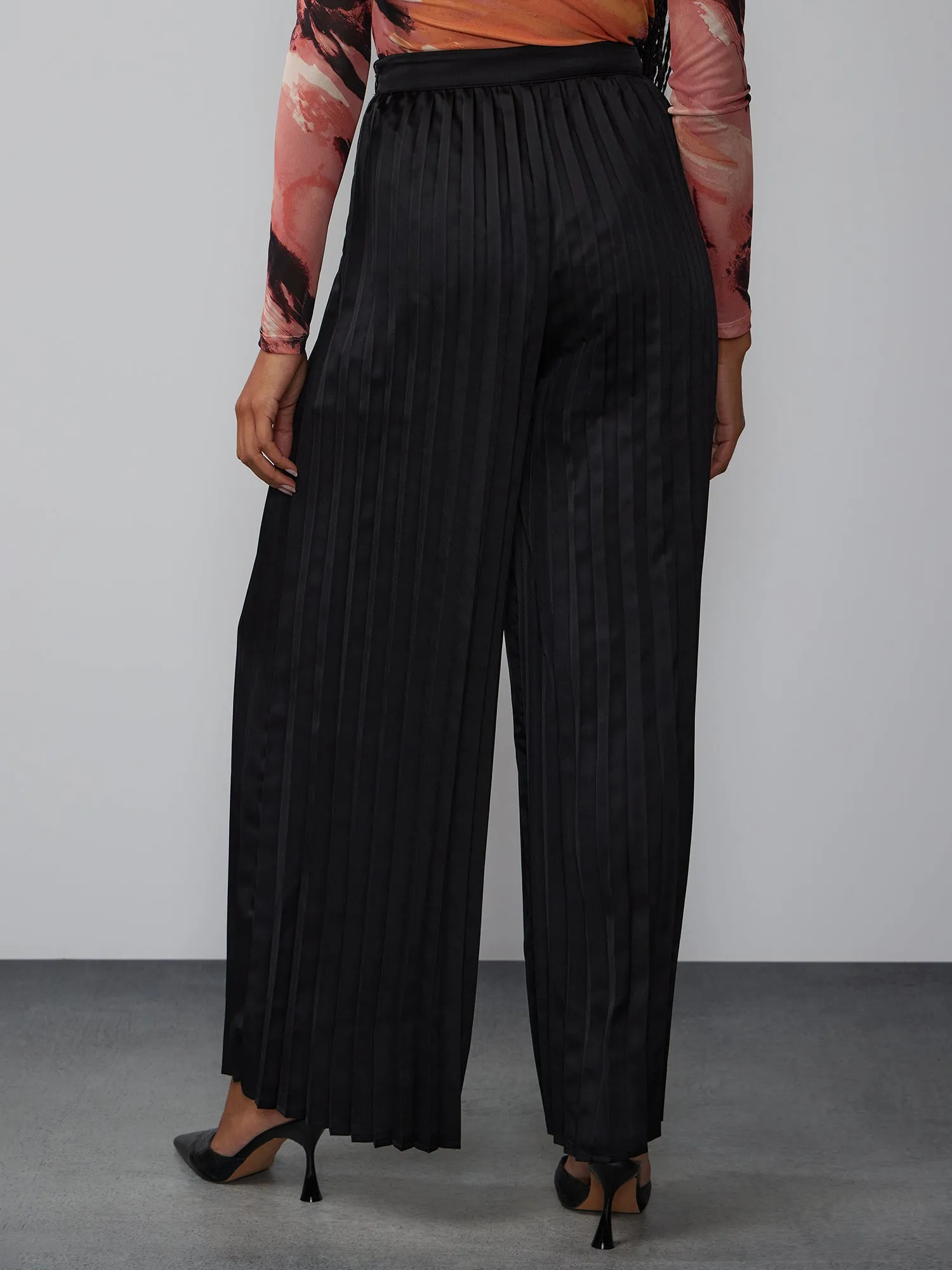 High Rise Pleated Palazzo