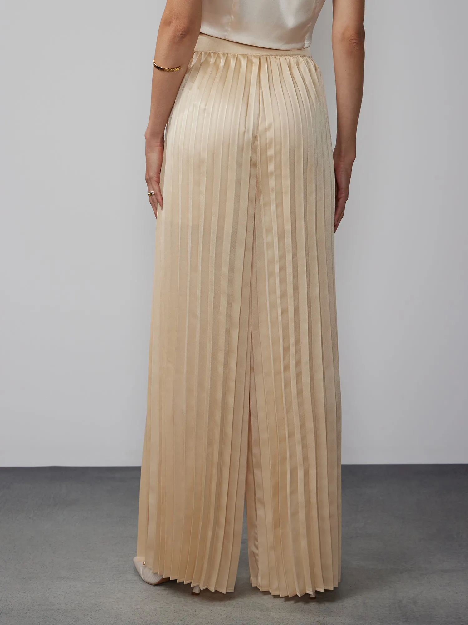 High Rise Pleated Palazzo