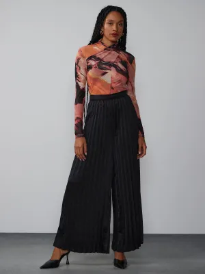 High Rise Pleated Palazzo
