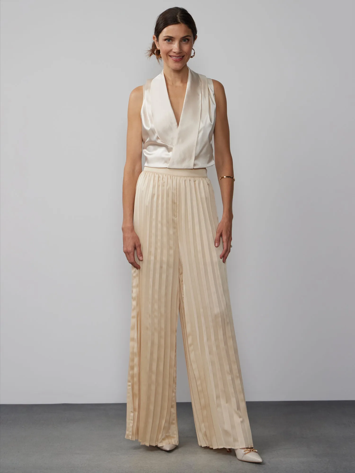 High Rise Pleated Palazzo