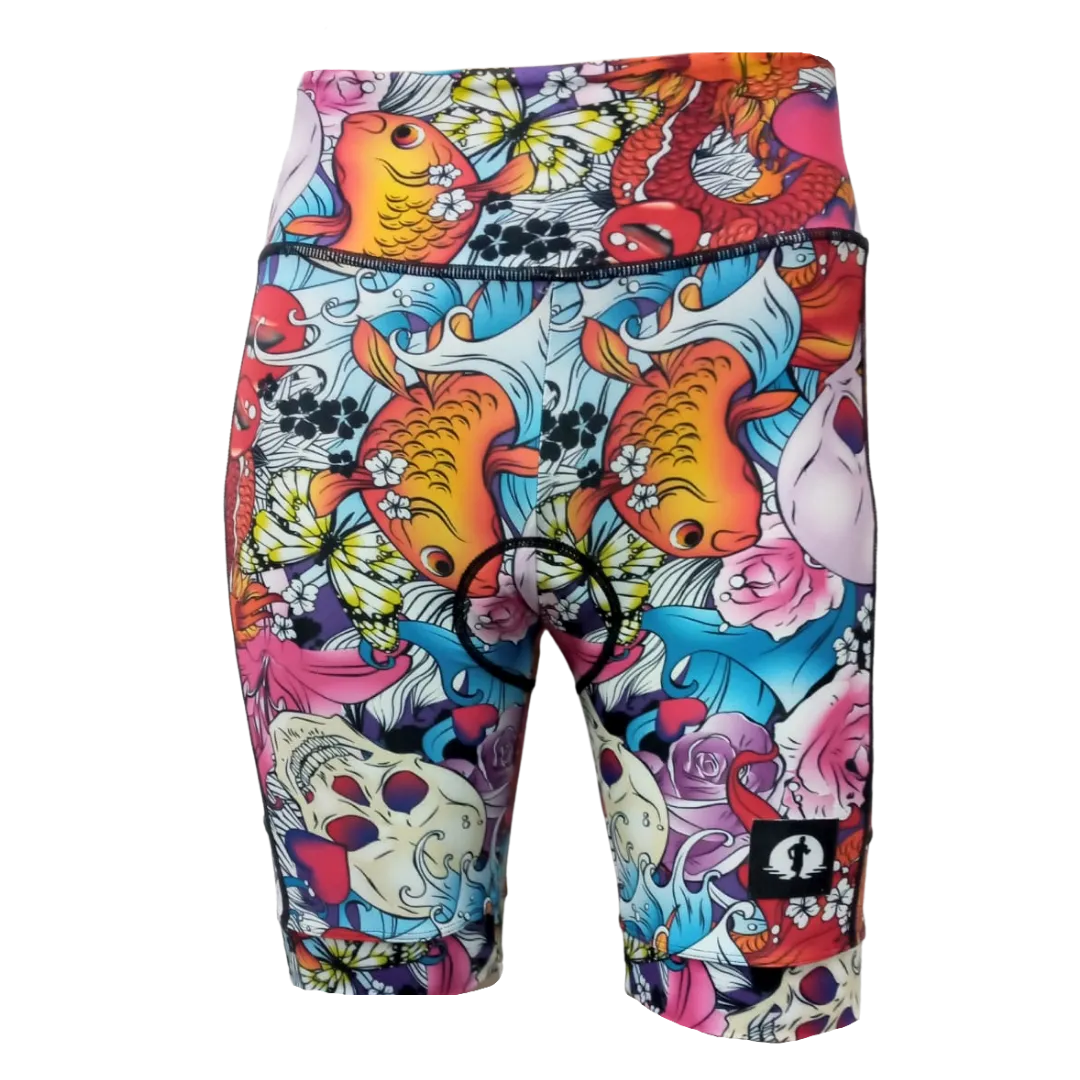 High Waist LADIES Cycling Shorts - Ed Hardy