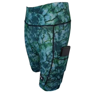 High Waist LADIES Cycling Shorts - Tie Dye