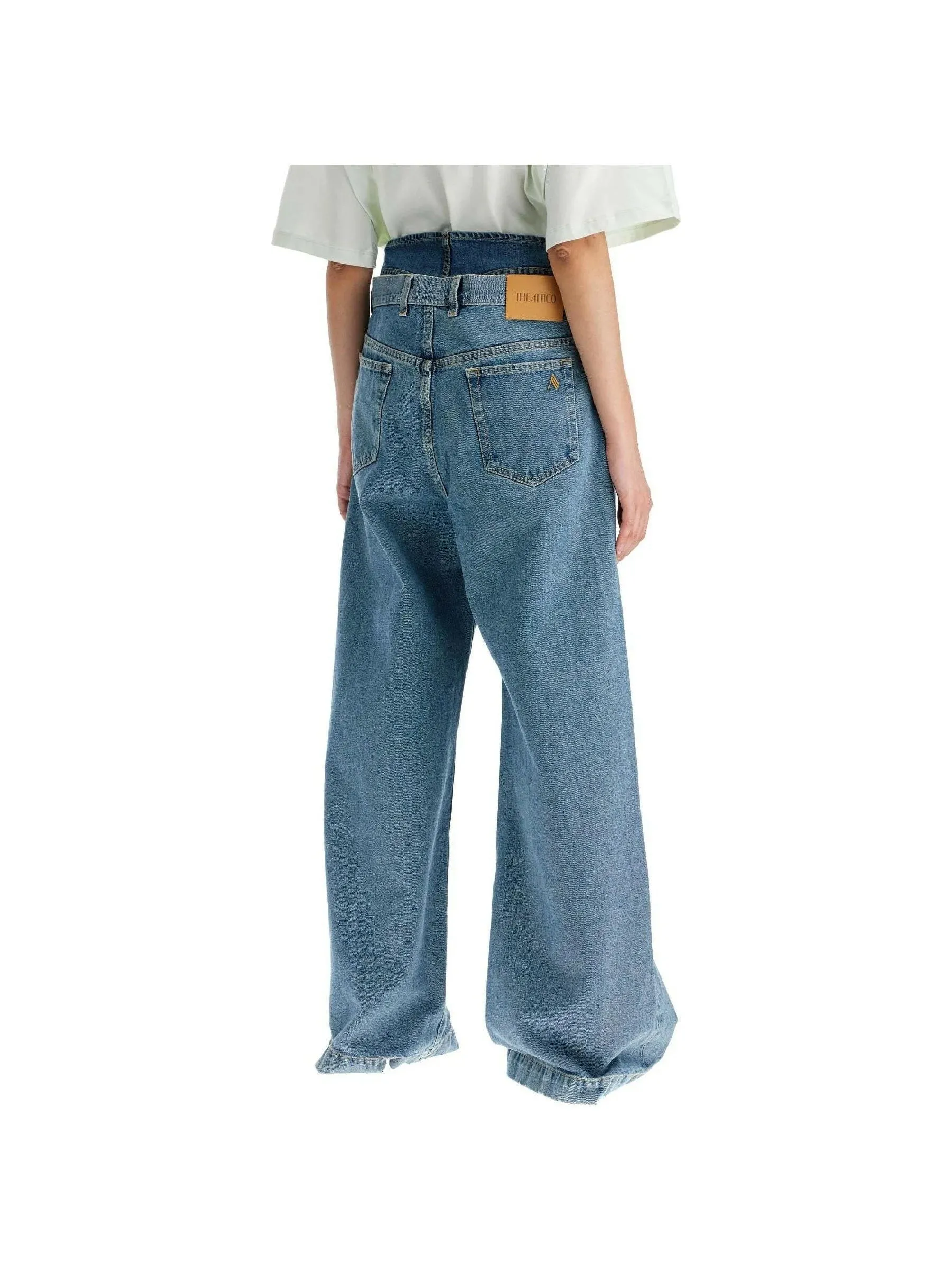 Layered Baggy Denim Jeans