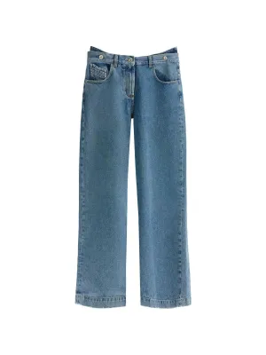 Layered Baggy Denim Jeans