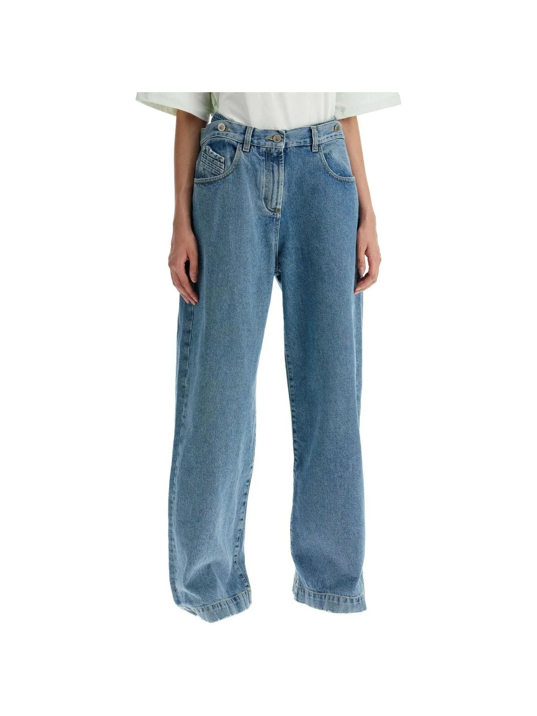 Layered Baggy Denim Jeans