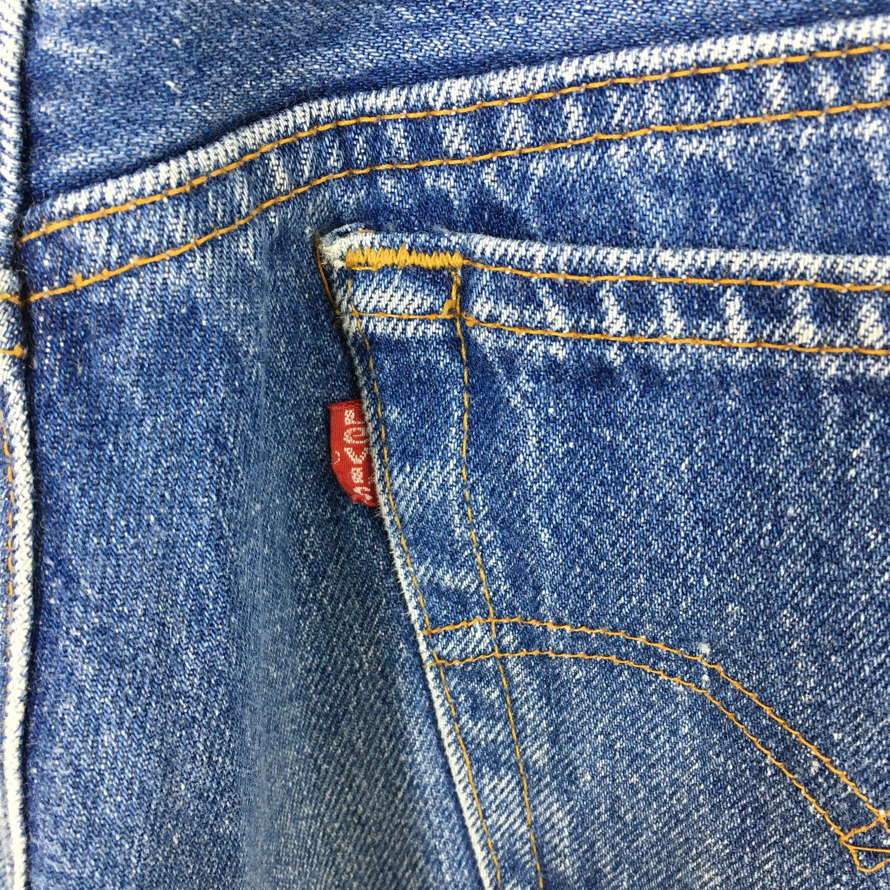 Levi's 501 Indigo Blue Jeans Stonewash Size 28x25