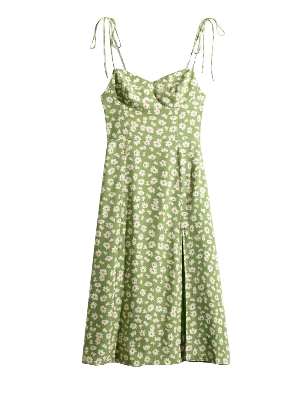 Light Purple Tie-Strap Tiered Dress