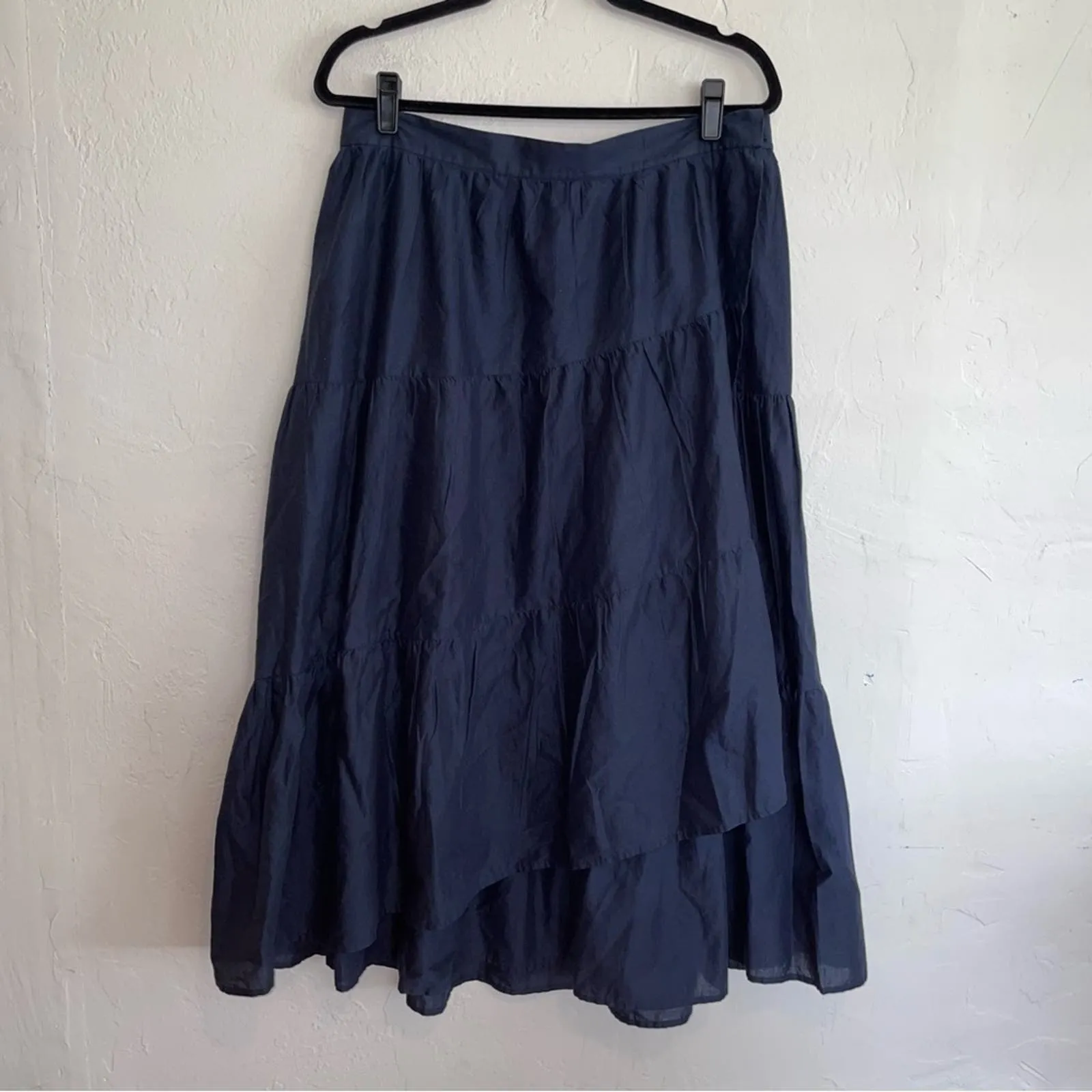Marlette Hallerbos Tiered Wrap Cotton Midi Skirt (10)