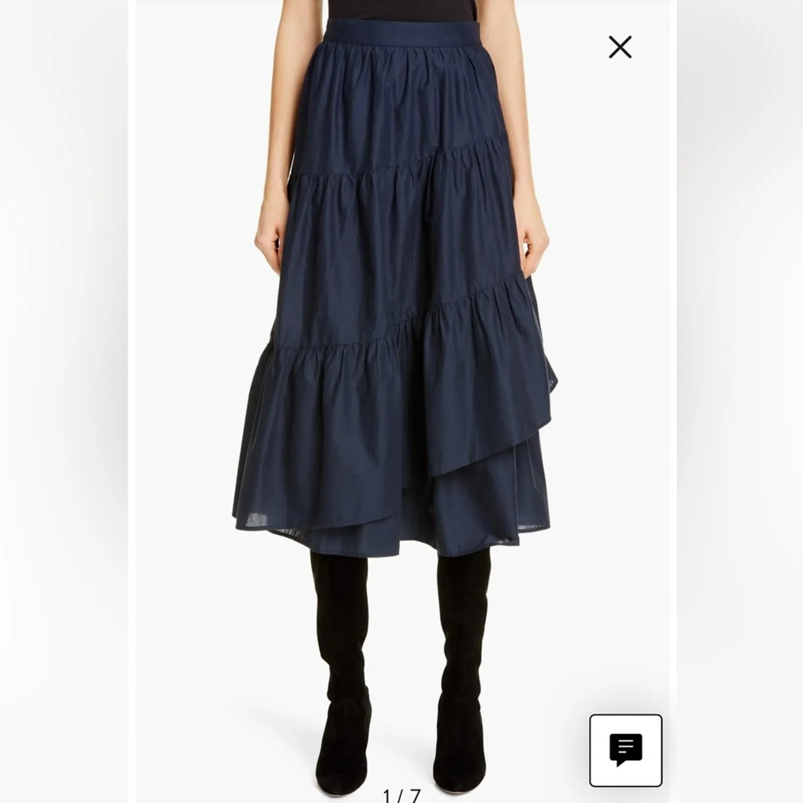 Marlette Hallerbos Tiered Wrap Cotton Midi Skirt (10)
