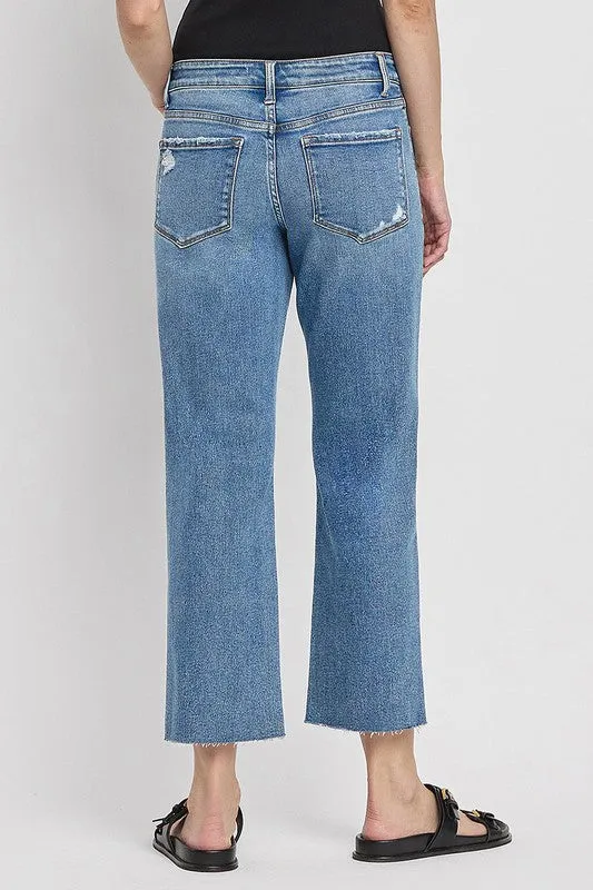 Melissa Mid Rise Straight Jean (Vervet)