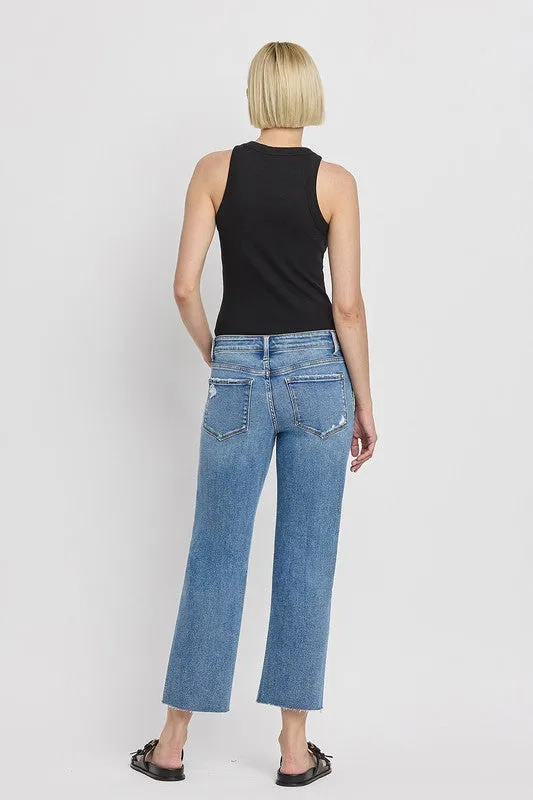 Melissa Mid Rise Straight Jean (Vervet)