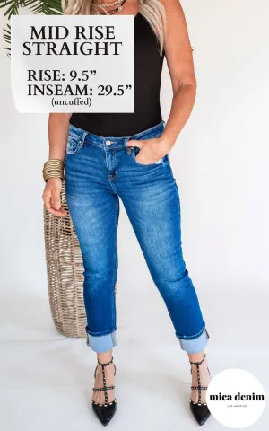 Mica | The Sunday Mid Rise Cuff Denim Jean*