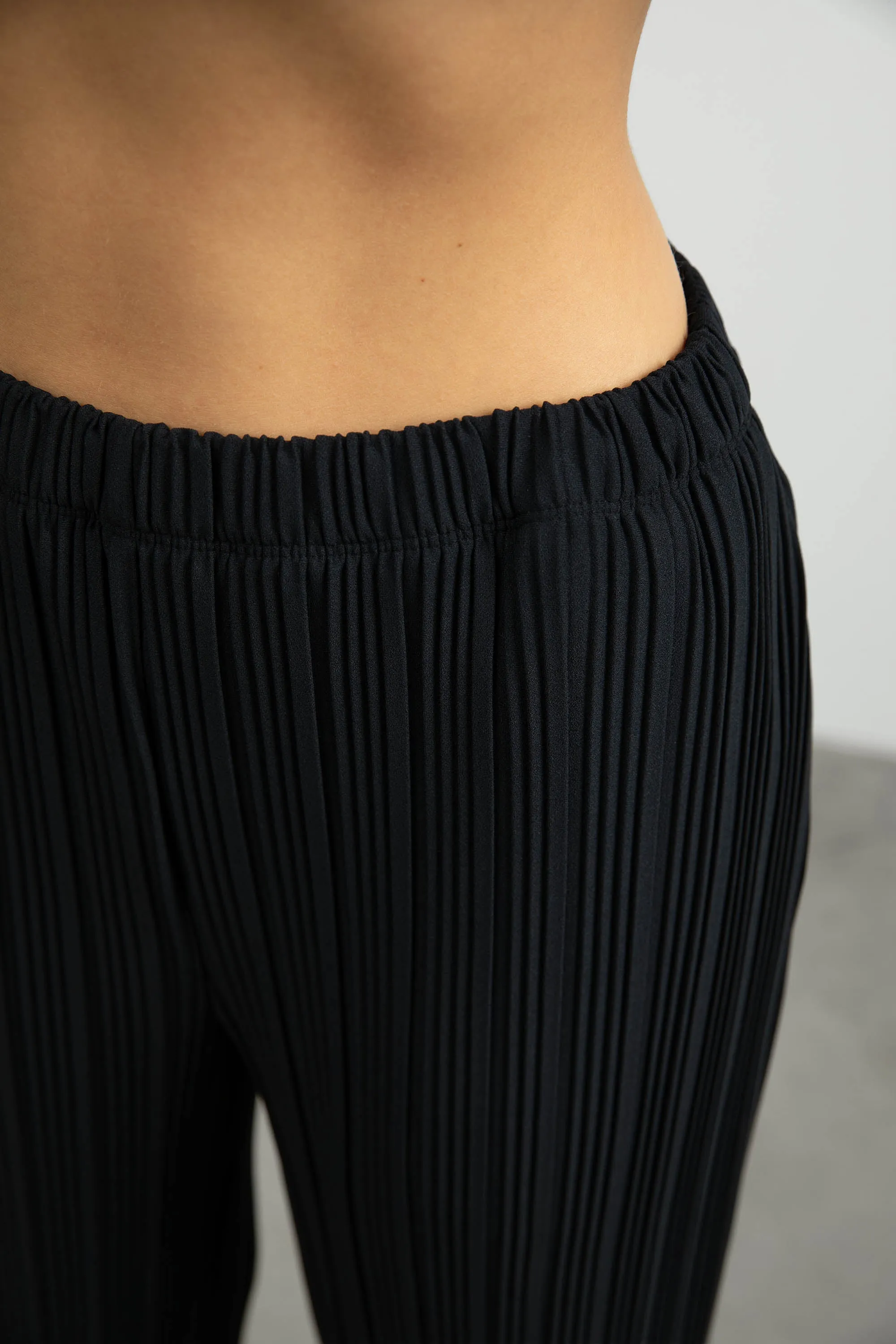 PLEATED ELASTIC WAIST PANT