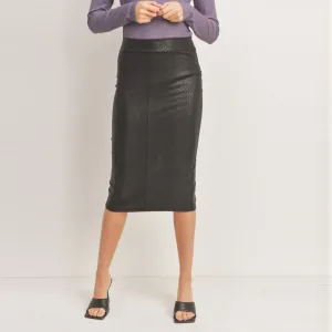 Pleather Pencil Skirt