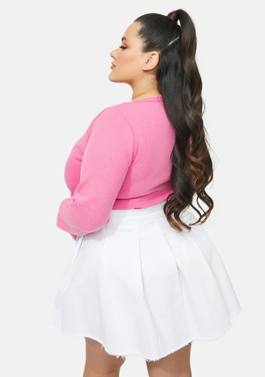 Plus Far Out Clout Pleated Mini Skirt