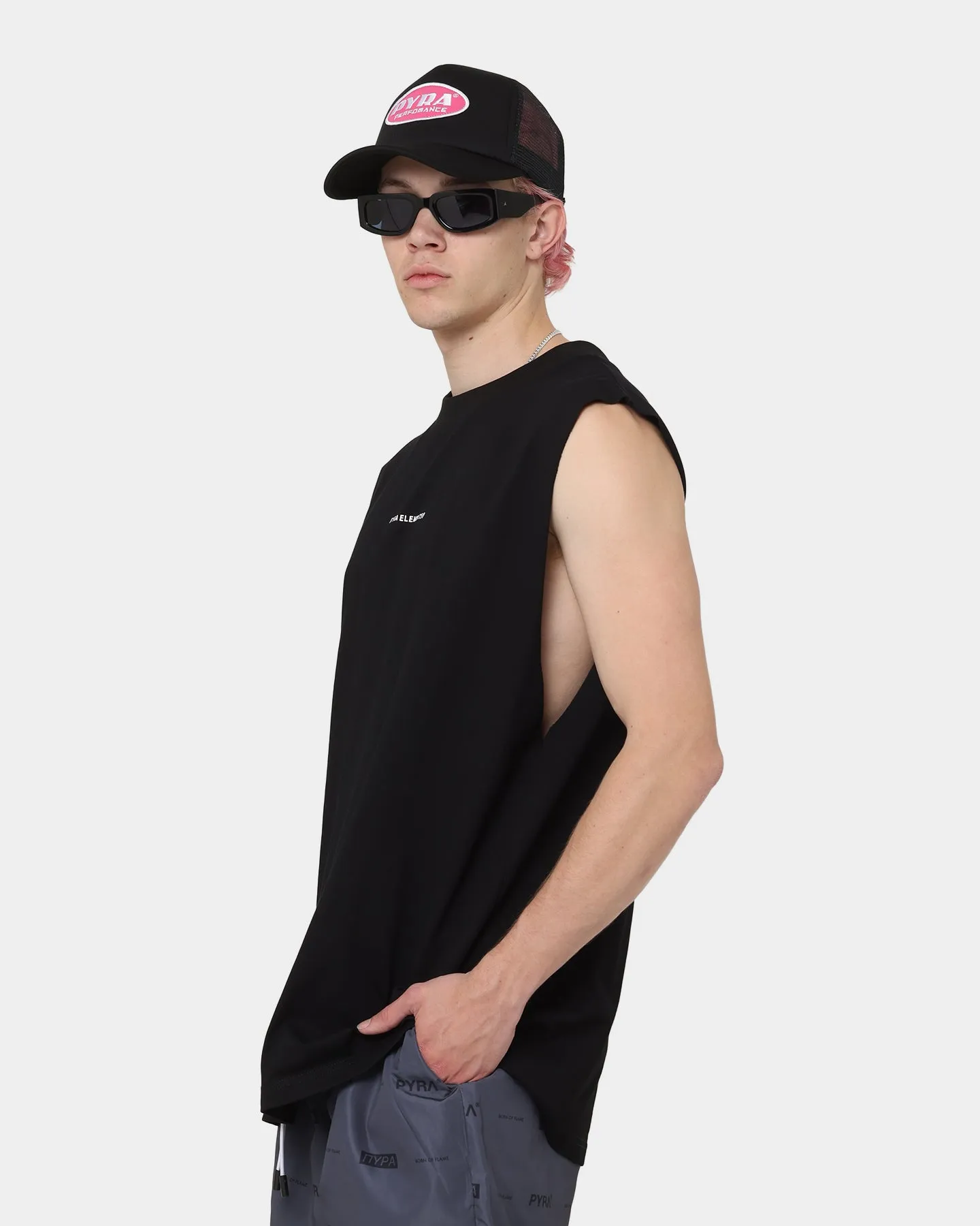 PYRA Micro Elements Tank T-Shirt Black/White