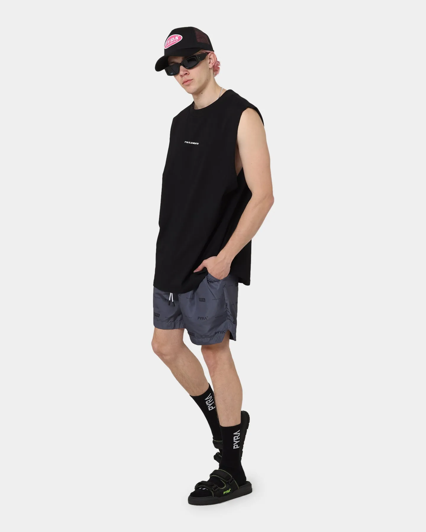 PYRA Micro Elements Tank T-Shirt Black/White