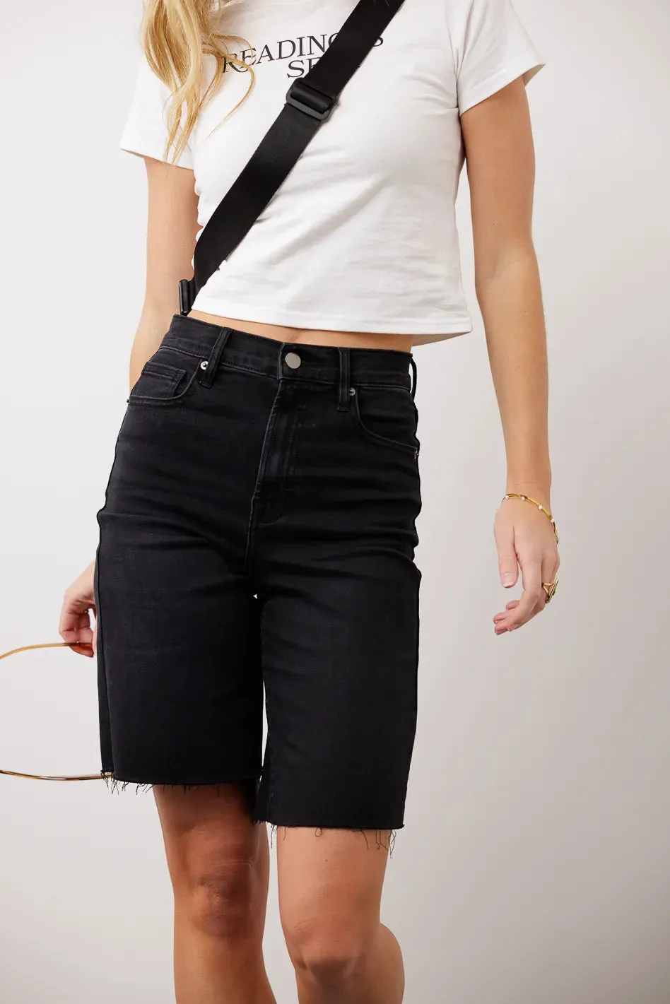 Rebecca Bermuda Shorts in Black - FINAL SALE