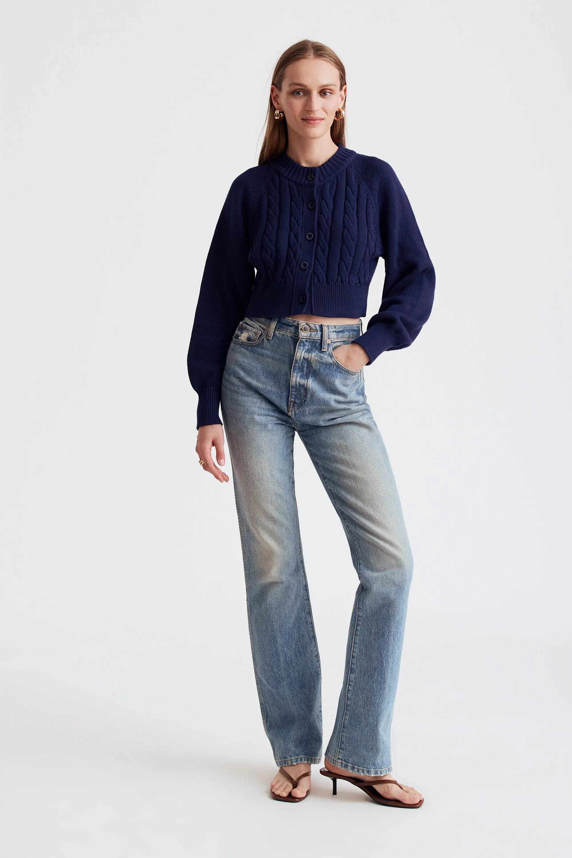 Rita Cotton Cropped Cardigan