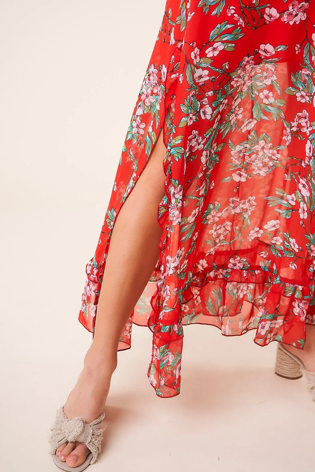 Rustic Rose Floral Maxi Dress