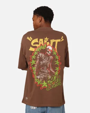 Saint Morta Holy Death T-Shirt Brown