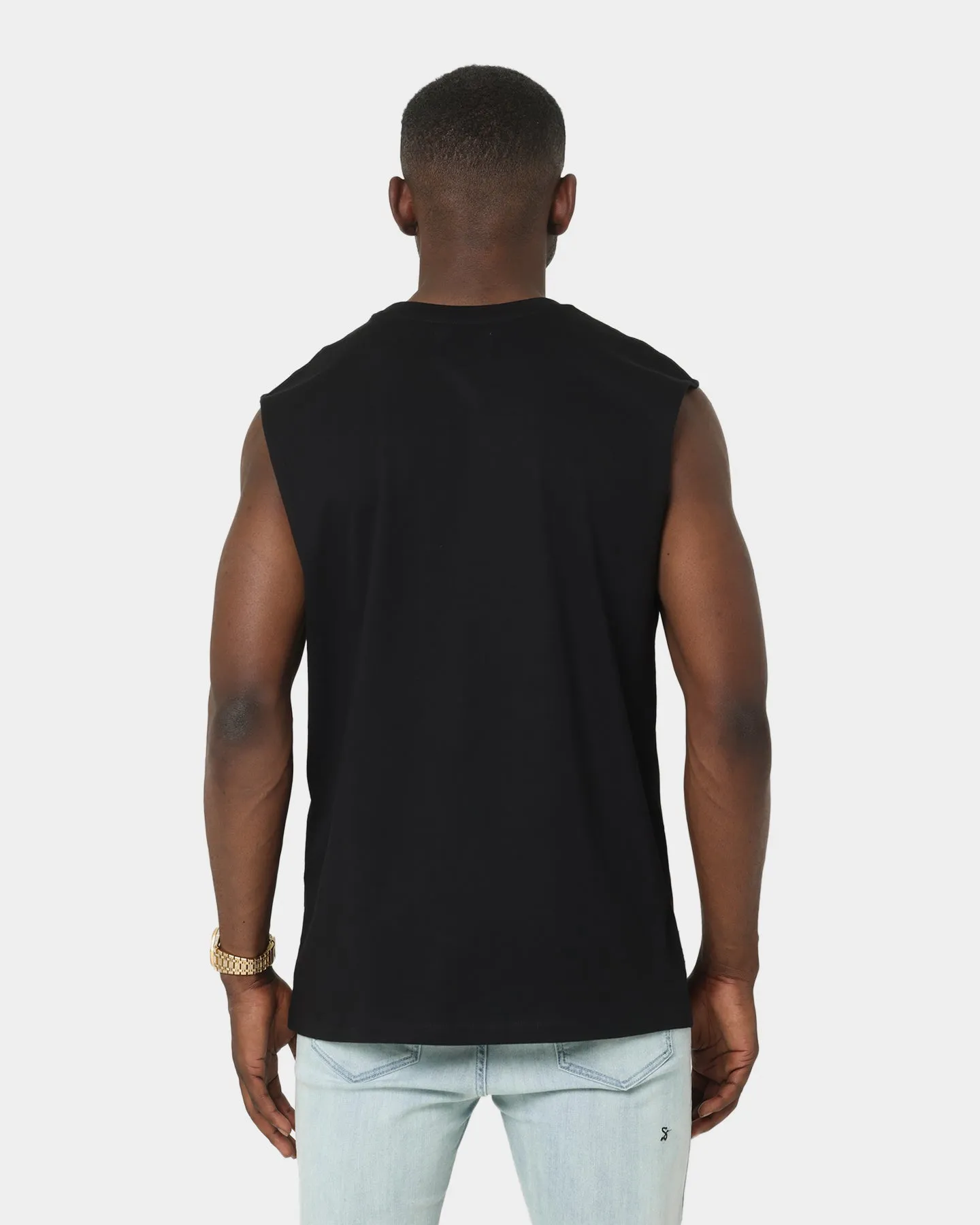Saint Morta Humanity Oversized Muscle T-Shirt Black/Gold