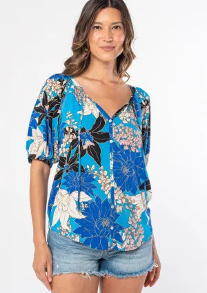 Sela Floral Puff Sleeve Top