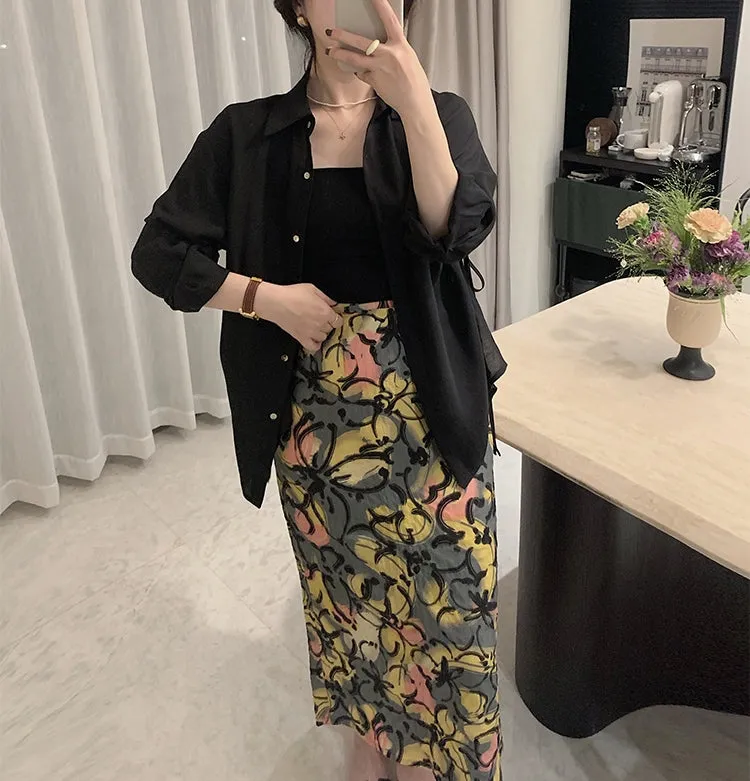 Sheer Outerwear Shirt Top (ready stock in pink/ 3 colours)