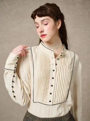 Sherry 24 |Pintucked linen blouse