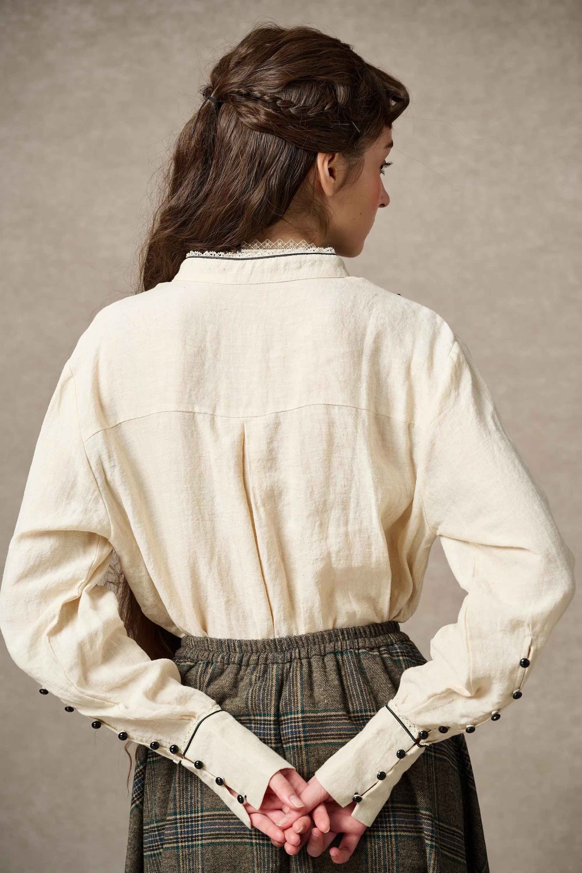 Sherry 24 |Pintucked linen blouse