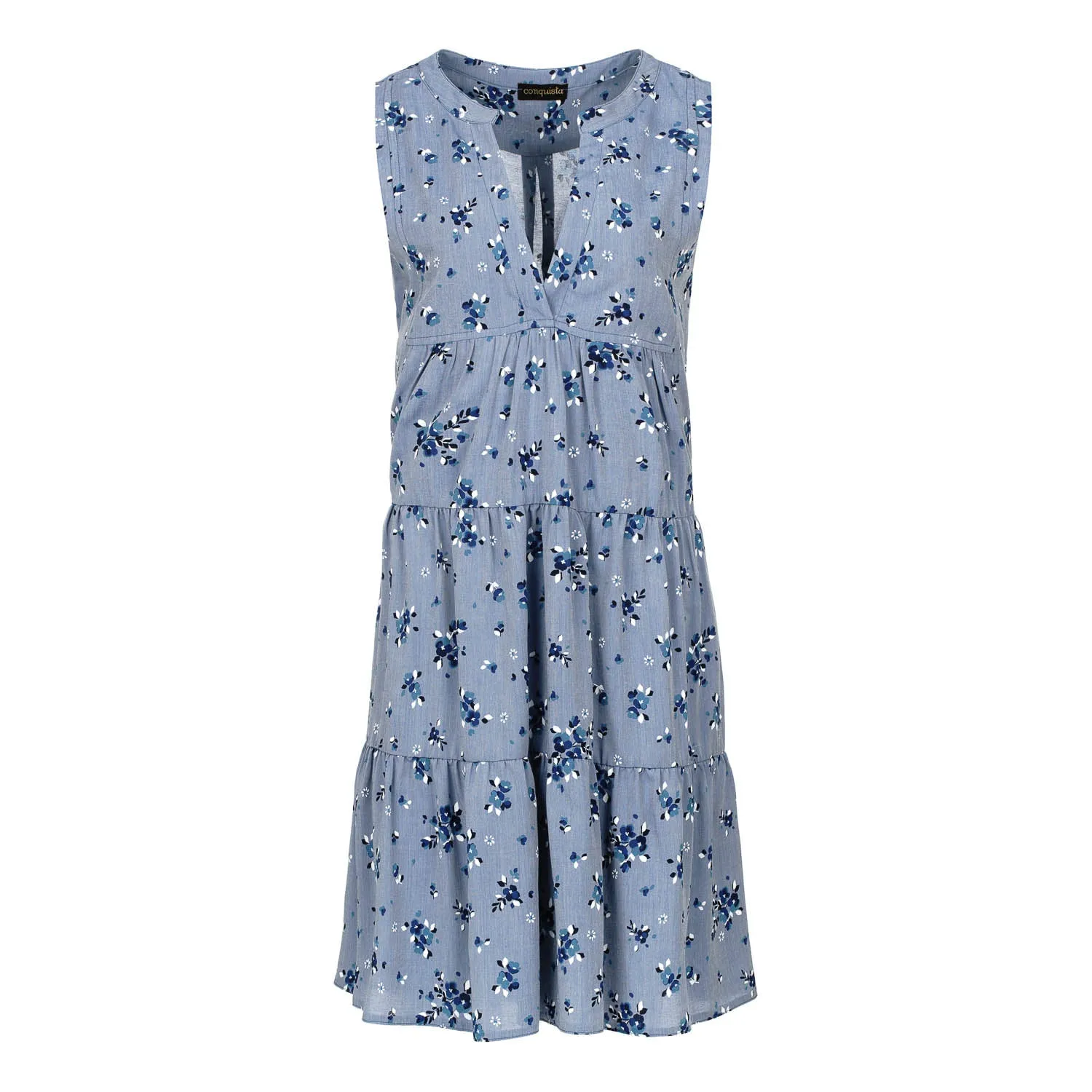Sleeveless Floral A Line Dress