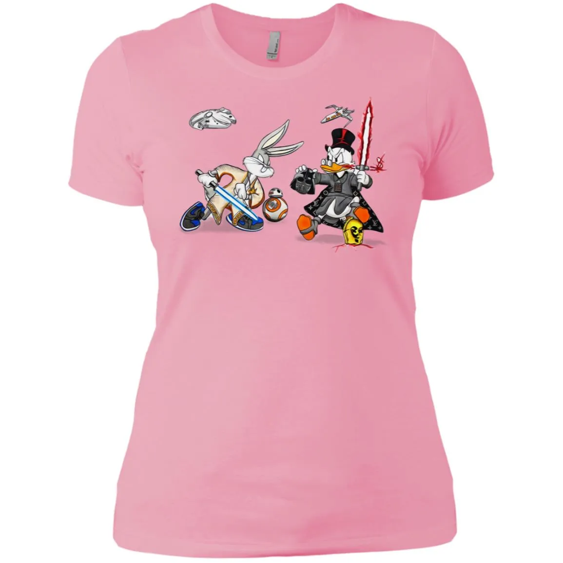 Star Wars T-shirts Rabbit Vs Duck Donald Funny Women Cotton T-Shirt