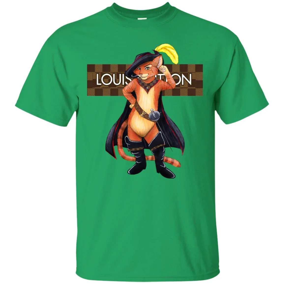 Supreme Puss In Boots T-shirt Men Cotton T-Shirt